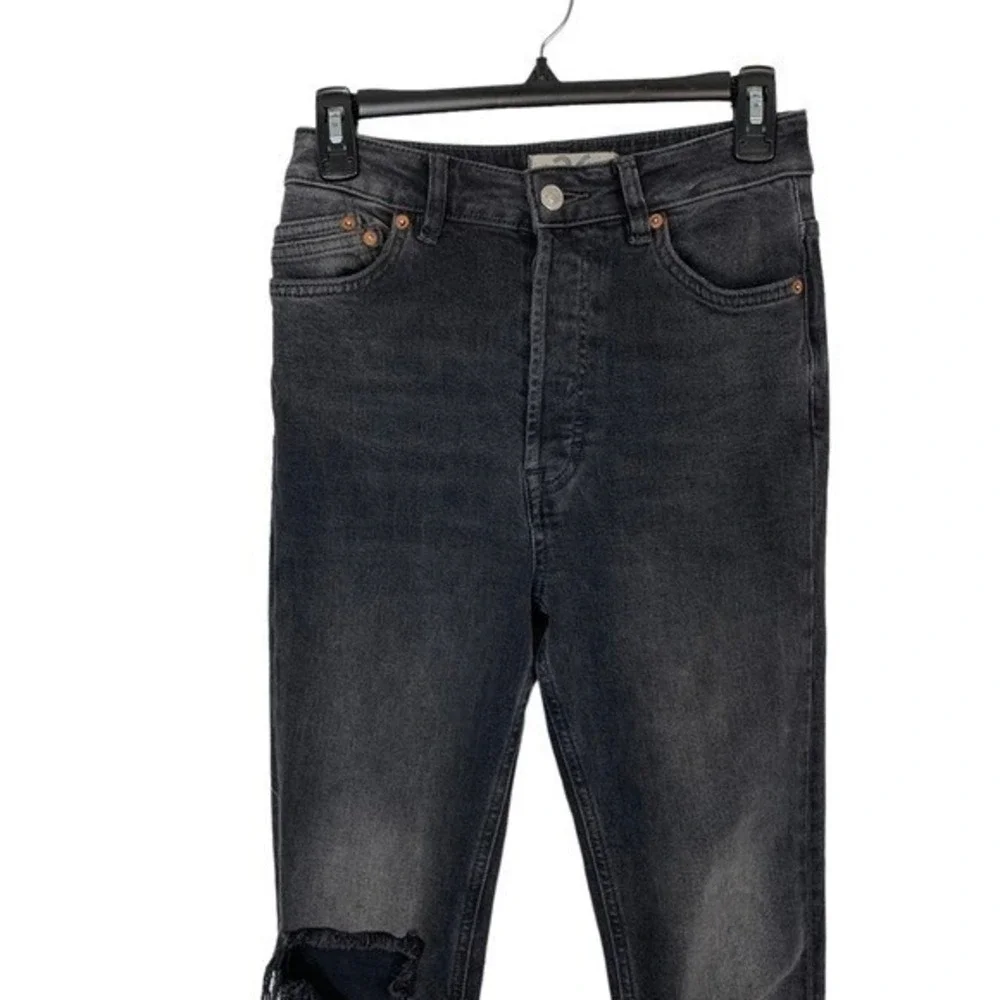 We The Free Black High Rise Distressed Skinny Jeans Womens 26‎ Grunge Stretch